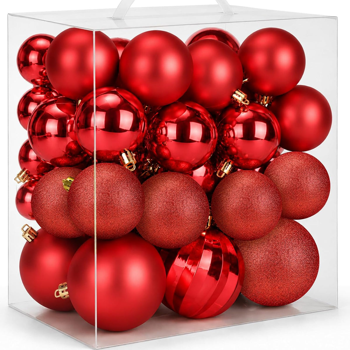 54PCS Red & Gold Christmas Ball Ornaments, Shatterproof Tree Decorations
