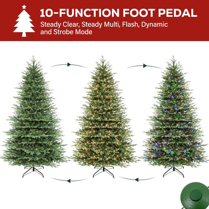 Hykolity 9 ft Prelit Christmas Tree with Realistic PE Foliage