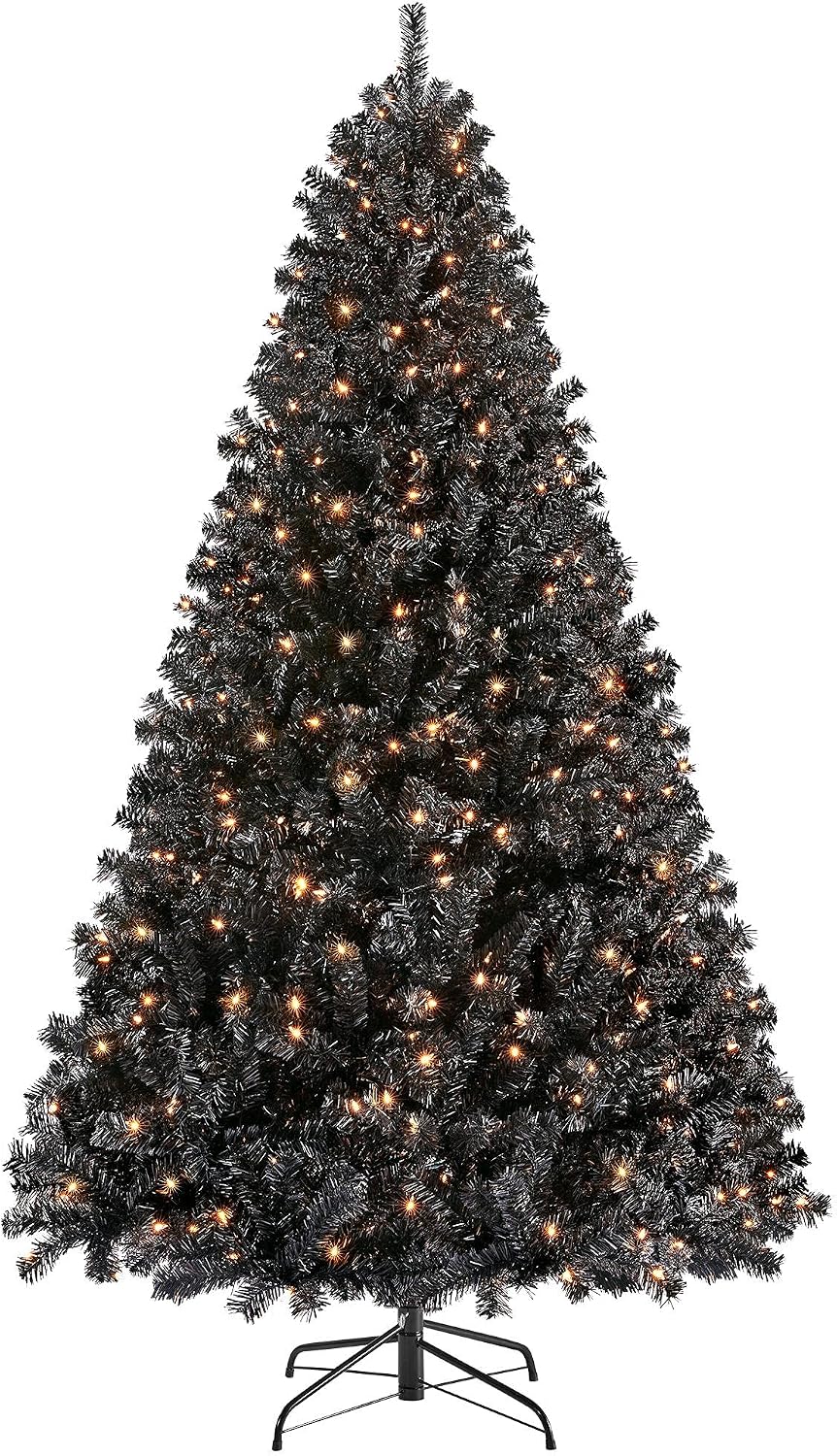 Yaheetech 4.5ft Pre-lit Christmas Tree with 150 Warm White Lights, Green