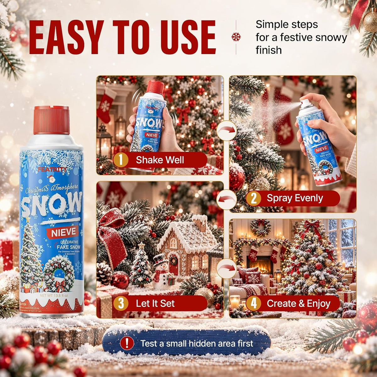 Fake Snow Spray for Christmas: Realistic Snowflake Effect for Displays