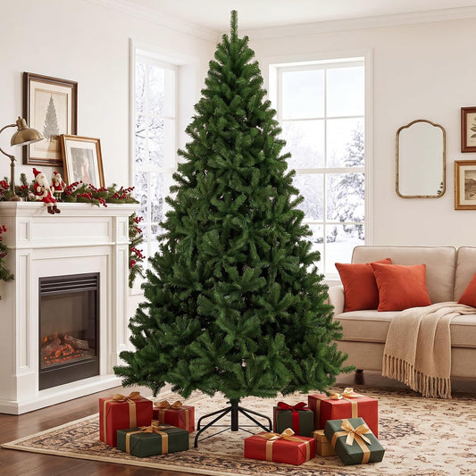 DUMOS 7.5 Ft Christmas Tree, Artificial Christmas Tree, Green