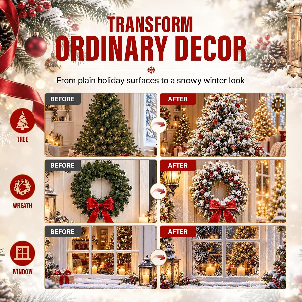 Fake Snow Spray for Christmas: Realistic Snowflake Effect for Displays