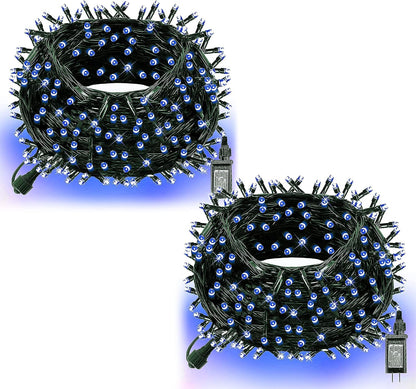 Dazzle Bright Outdoor Christmas String Lights, 1000 LED 328 FT Plug in Fairy Light with Remote Control 8 Modes & Timer, Waterproof Decoration for Home Garden Yard Xmas Wedding, Warm White