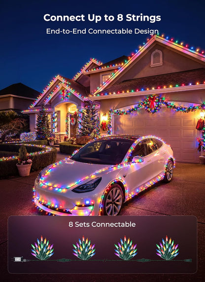 Brightown Multicolor Christmas Lights, 32FT 100Count LED Mini String Lights