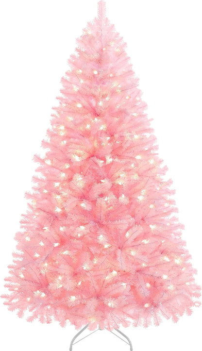 Yaheetech 4.5ft Pre-lit Christmas Tree with 150 Warm White Lights, Green
