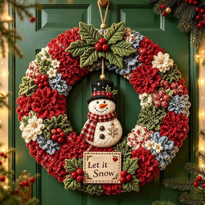 DIY Christmas Fabric Poke Wreath Kit,No-Sew Poke Art.（Christmas Stocking）