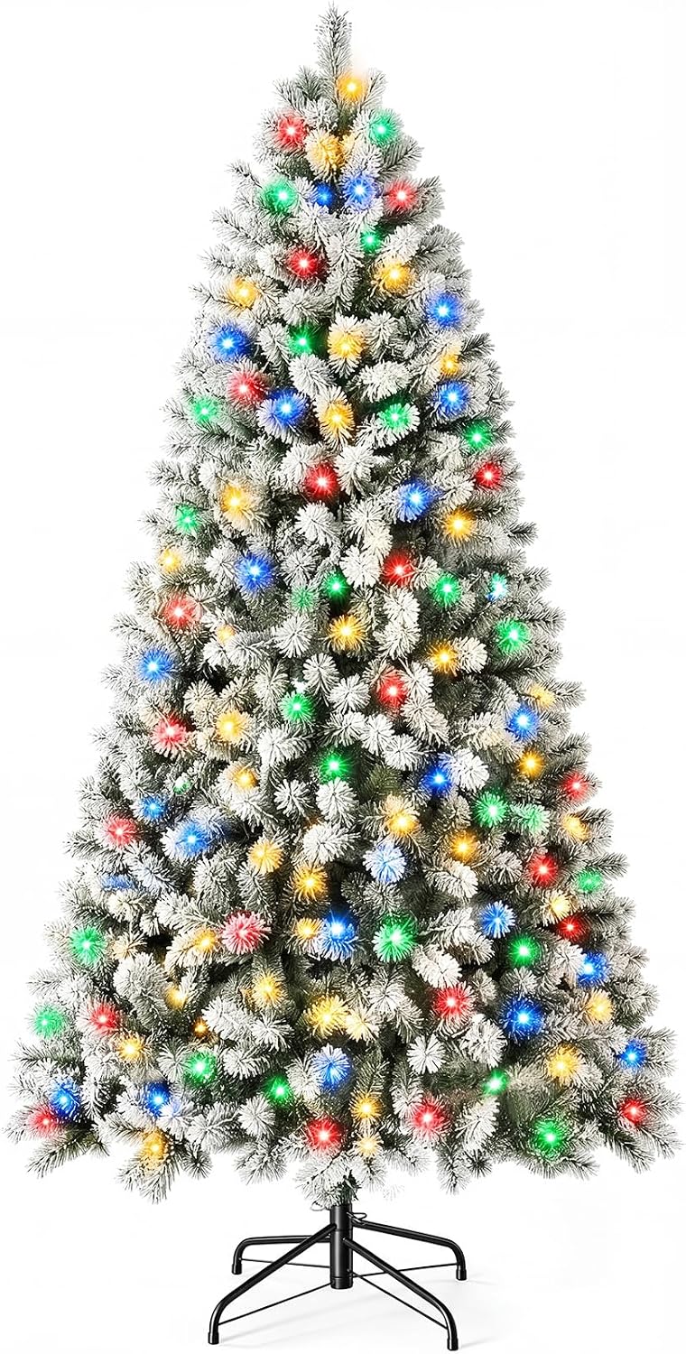 DUMOS 7.5 Ft Christmas Tree, Artificial Christmas Tree, Green