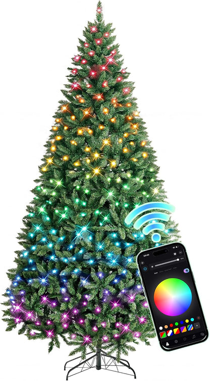 HOLLO STAR 6ft Prelit Christmas Tree, Multi-Color RGBW Lights,App Control