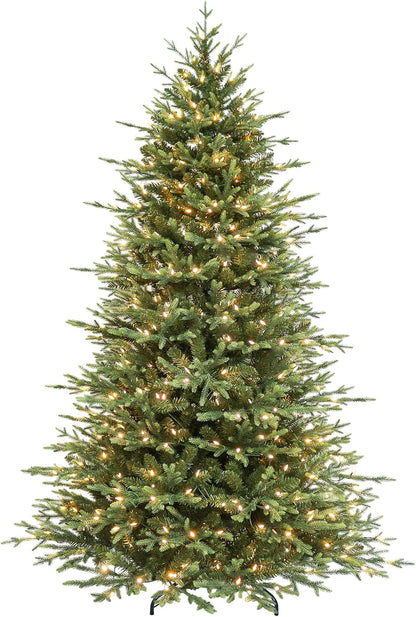Hykolity 7.5 ft Prelit Christmas Tree with Realistic PE Foliage