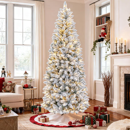 Hykolity 6 ft Prelit Pencil Christmas Tree with 300 Warm White LEDs