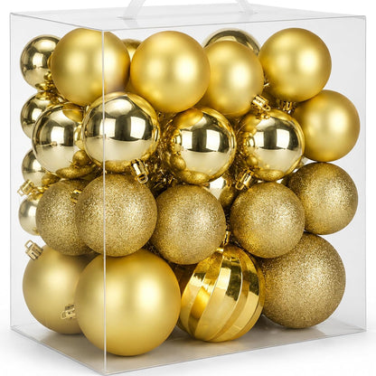 54PCS Red & Gold Christmas Ball Ornaments, Shatterproof Tree Decorations