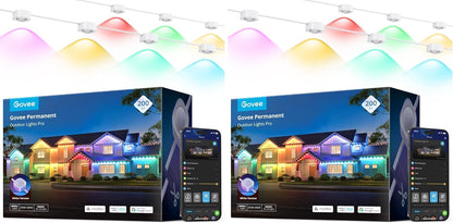 Govee Permanent Outdoor Lights Pro, 200ft with 120 RGBIC LED Lights, Black