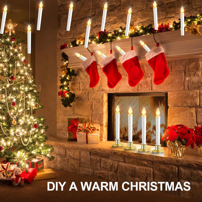 OCATO Christmas Window Candles Lights Battery Operated Candles 10 Pack