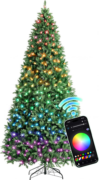 HOLLO STAR 6ft Prelit Christmas Tree, Multi-Color RGBW Lights,App Control