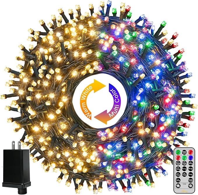 Ollny 210FT 640LED Color Changing Christmas Lights with Remote, 11 Modes