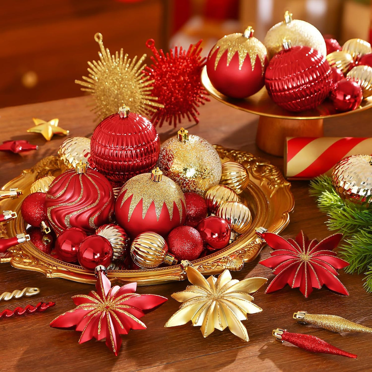 SHareconn 80Pcs Christmas Tree Ornaments Set Christmas Tree Decorations