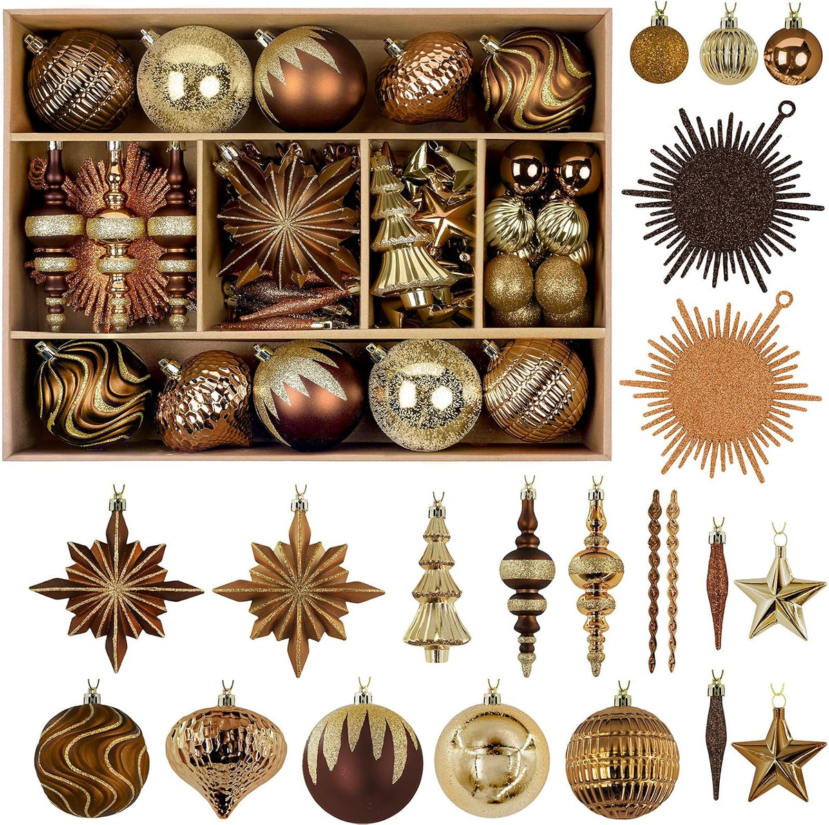 SHareconn 80Pcs Christmas Tree Ornaments Set Christmas Tree Decorations