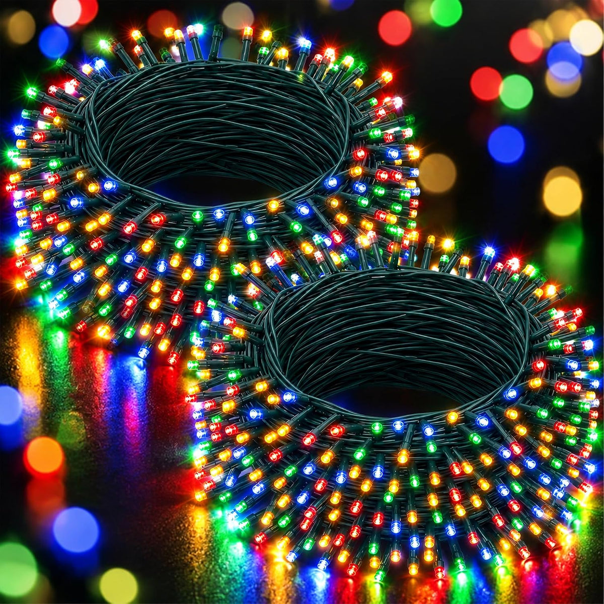 Dazzle Bright Outdoor Christmas String Lights, 1000 LED 328 FT Plug in Fairy Light with Remote Control 8 Modes & Timer, Waterproof Decoration for Home Garden Yard Xmas Wedding, Warm White