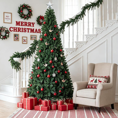 Artificial Christmas Tree,6FT Christmas with Over 1200 Branch Tips, Décor w/Easy Assembly