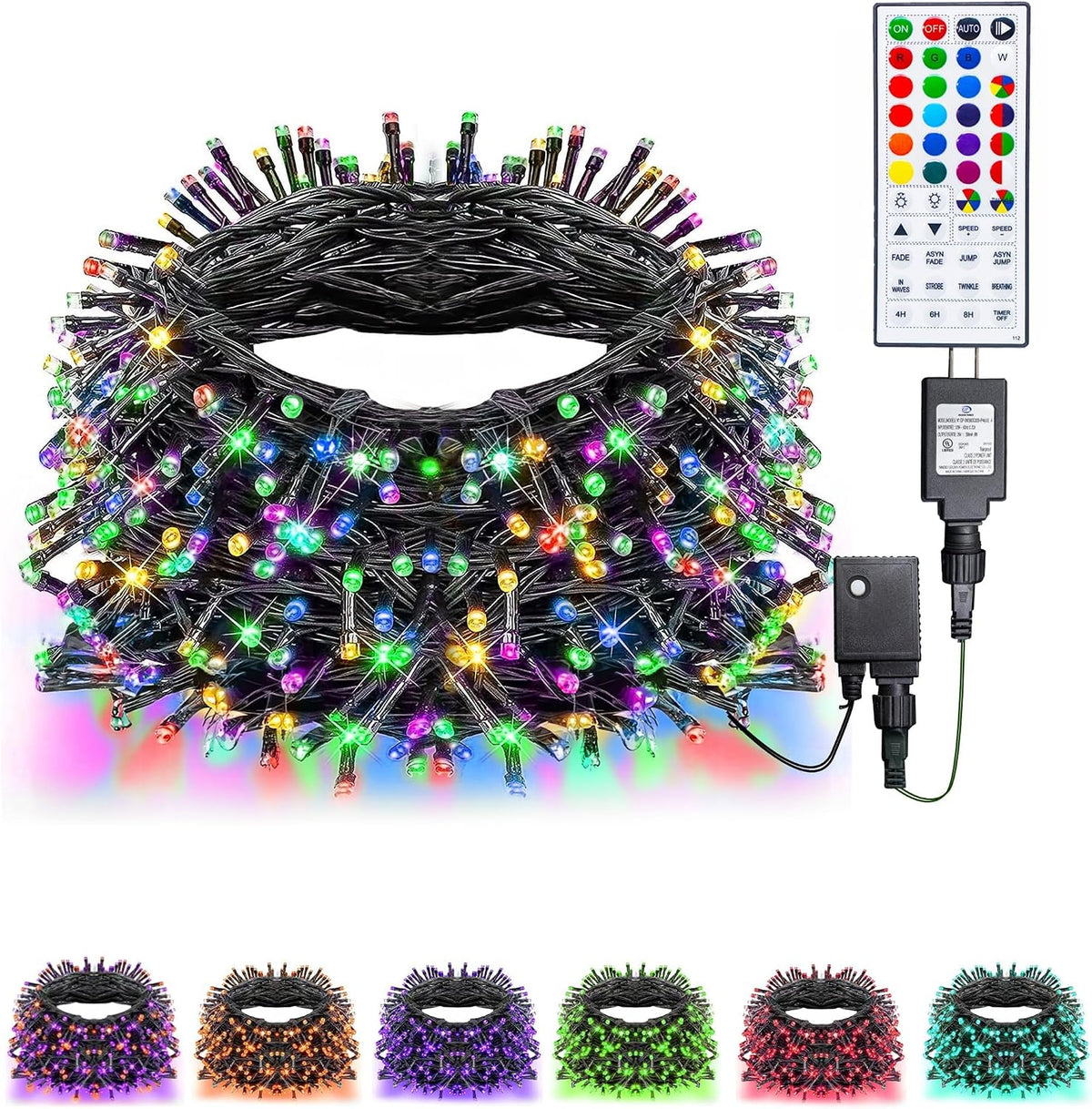 Dazzle Bright Outdoor Christmas String Lights, 1000 LED 328 FT Plug in Fairy Light with Remote Control 8 Modes & Timer, Waterproof Decoration for Home Garden Yard Xmas Wedding, Warm White