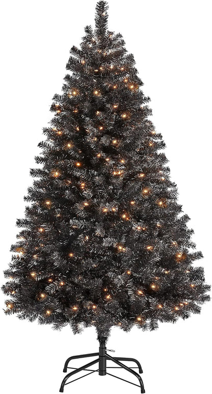 Yaheetech 4.5ft Pre-lit Christmas Tree with 150 Warm White Lights, Green