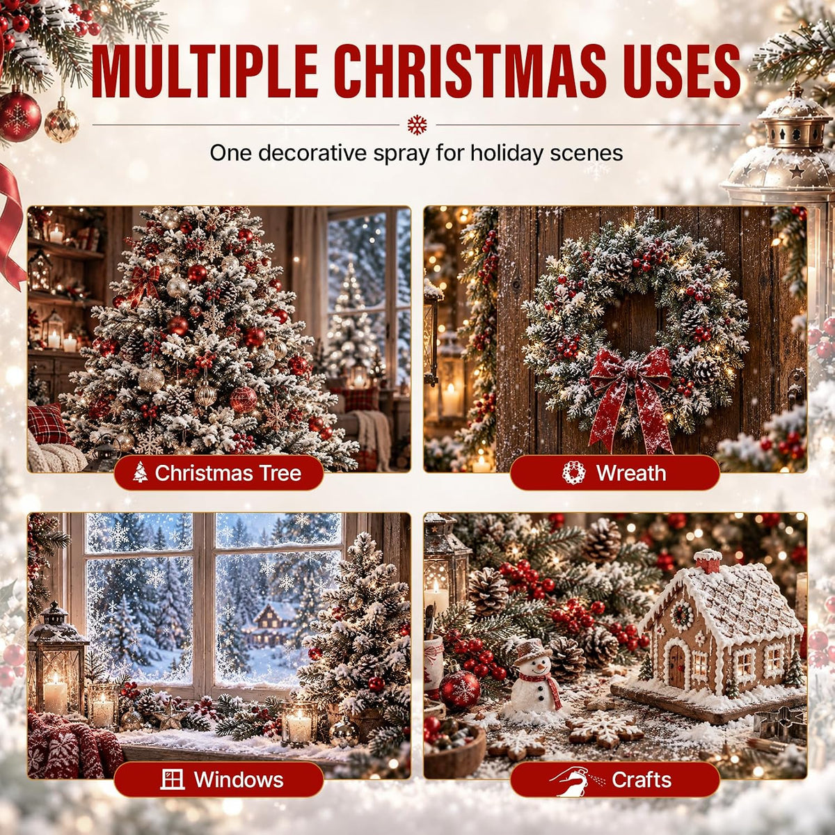 Fake Snow Spray for Christmas: Realistic Snowflake Effect for Displays