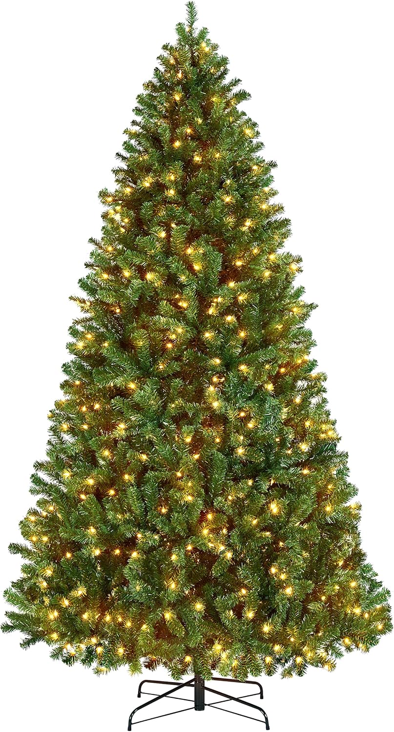 Yaheetech 4.5ft Pre-lit Christmas Tree with 150 Warm White Lights, Green