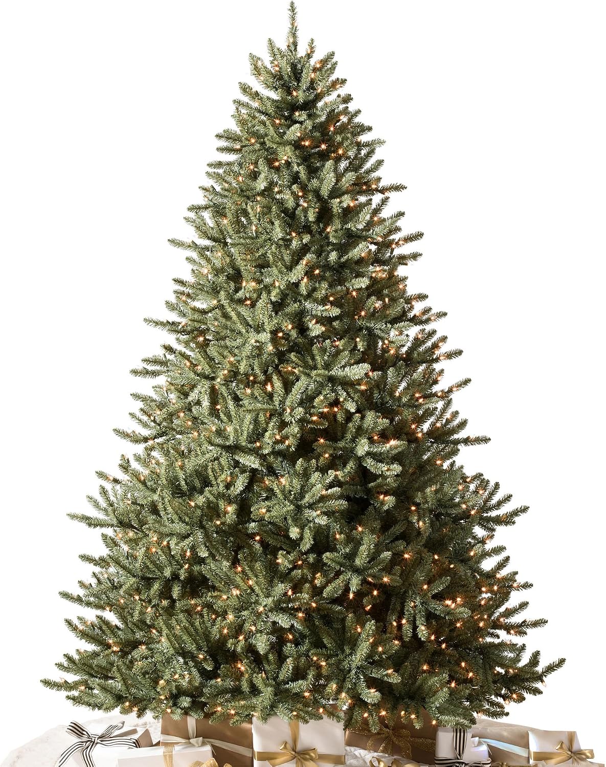 Balsam Hill 7.5 ft Unlit Classic Blue Spruce - Artificial Christmas Tree with 2,960+ Tips, Premium Stand & Easy Assembly for Indoor Holiday Decorating