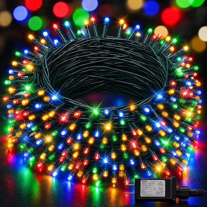 Dazzle Bright Outdoor Christmas String Lights, 1000 LED 328 FT Plug in Fairy Light with Remote Control 8 Modes & Timer, Waterproof Decoration for Home Garden Yard Xmas Wedding, Warm White