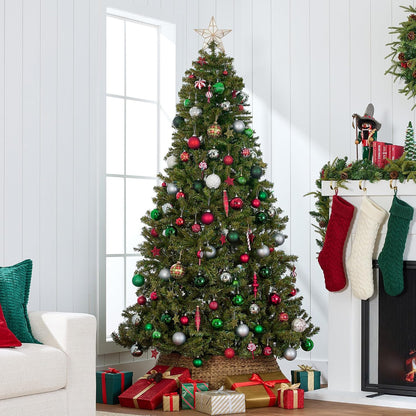 Best Choice Products Artificial Christmas Tree, 6ft Premium Unlit Realistic Spruce Holiday Décor w/Dense Branches, Easy Assembly, Metal Base