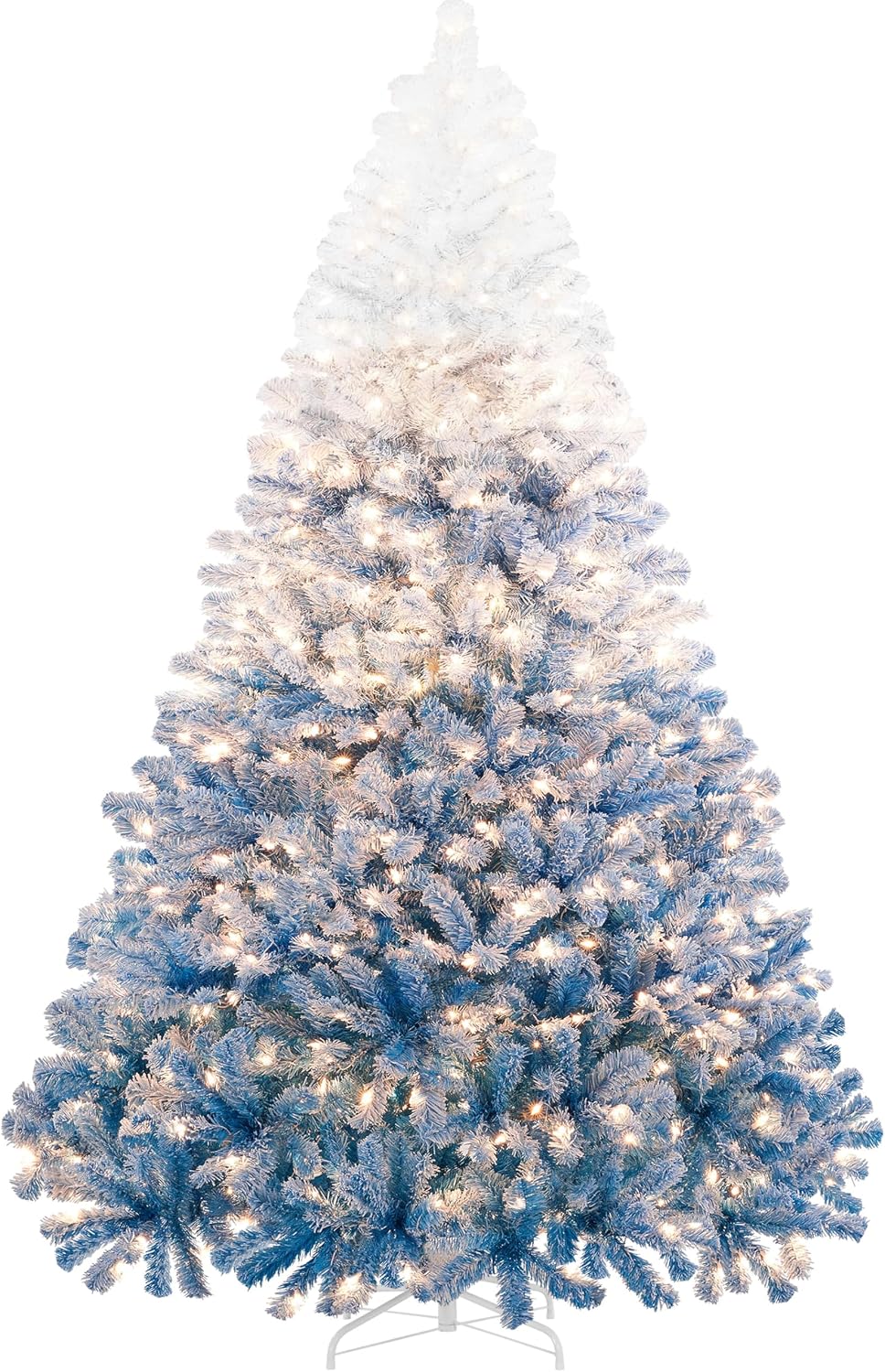 Yaheetech 6ft Pre-Lit Snow Flocked Artificial Christmas Tree, 250 Lights