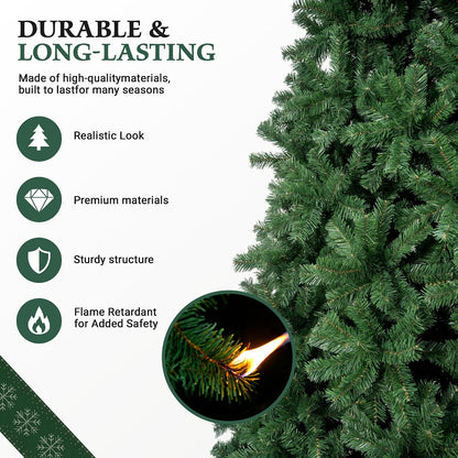Artificial Christmas Tree,6FT Christmas with Over 1200 Branch Tips, Décor w/Easy Assembly