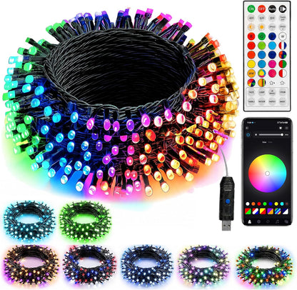 Dazzle Bright 66FT 200 LED Smart Color Changing Christmas Halloween Lights