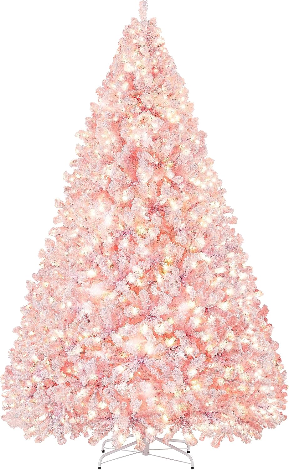 Yaheetech 6ft Pre-Lit Snow Flocked Artificial Christmas Tree, 250 Lights