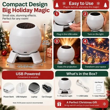 Magical Christmas Projection Night Light – Transform Any Room Into A Holiday Wonderland