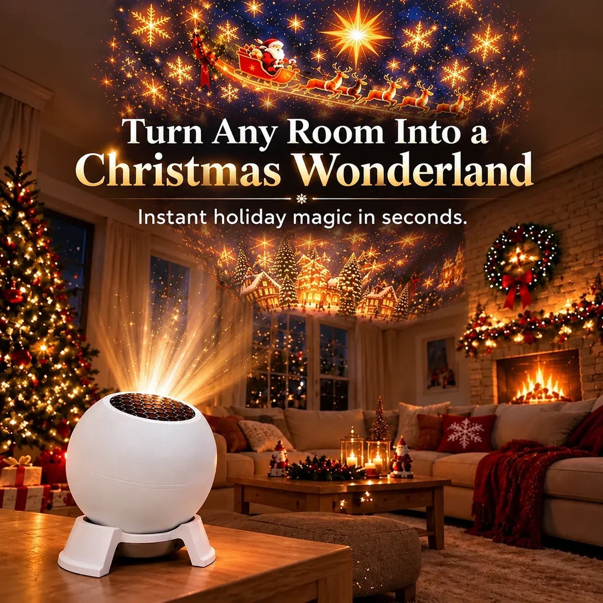 Magical Christmas Projection Night Light – Transform Any Room Into A Holiday Wonderland