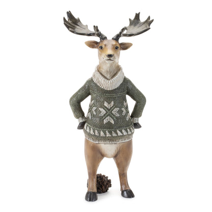 Fox/Moose/Squirrel w/Sweater Figurine, 10 - 12" (3 styles - sold individually)