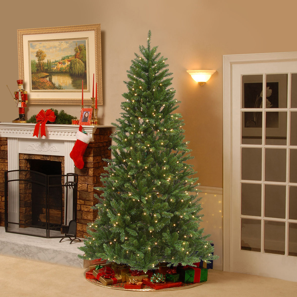 7.5 ft. Pre-Lit Peytom Spruce Tree with Clear Lights