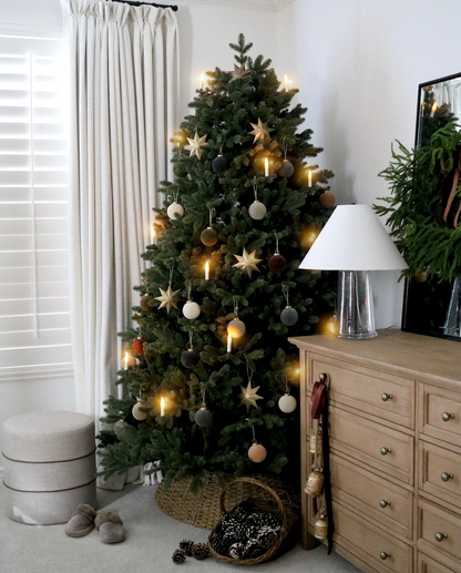 7.5' Aspen Fir Tree with 1400 Warm White & Multi-Color LED Lights