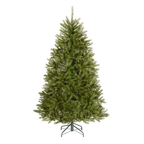 6 ft. Pre-Lit Dunhill Fir Hinged Tree with Clear Lights, Plug-In
