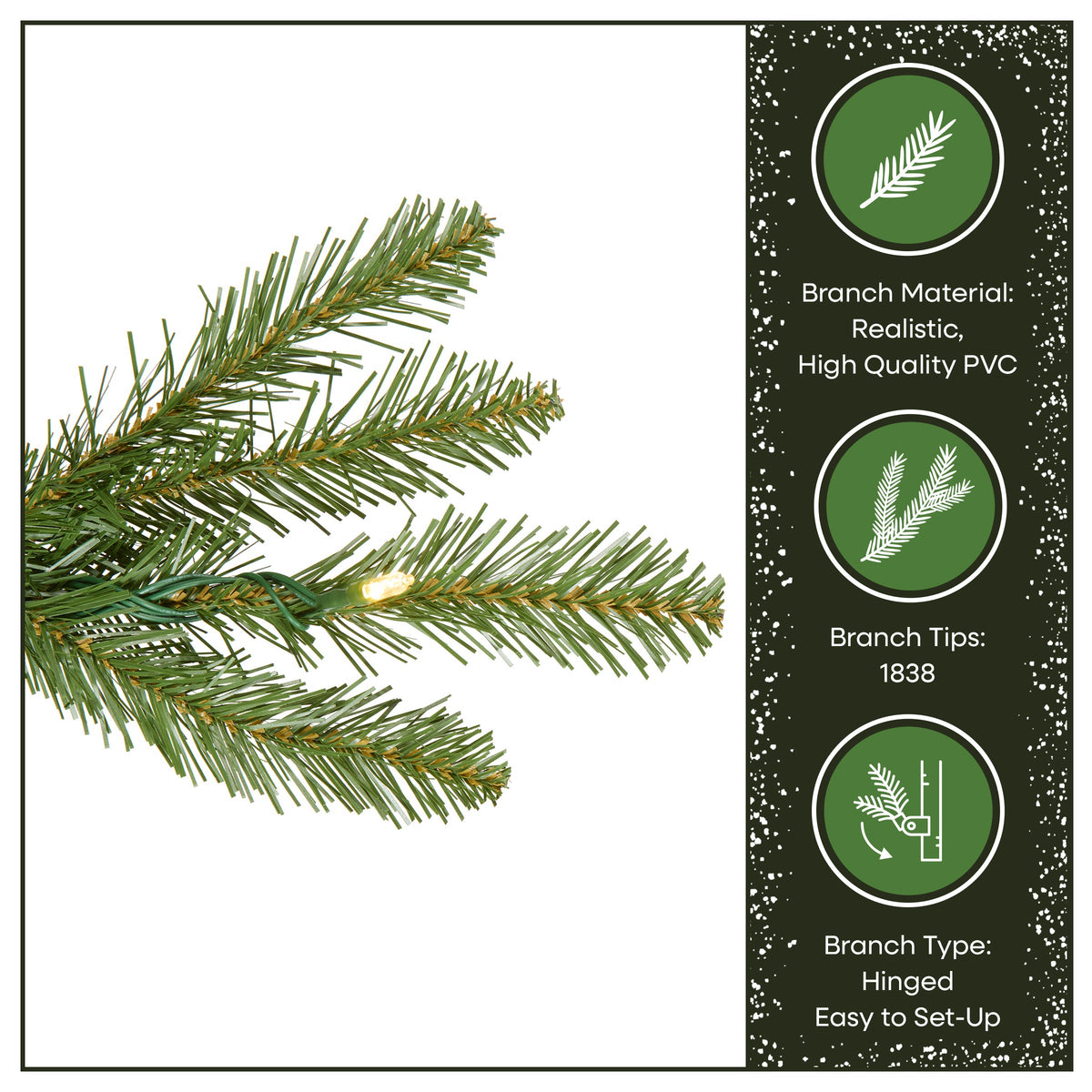 6.5 ft. Pre-Lit Dunhill Fir with PowerConnect Dual Color LED Lights, Plug-In