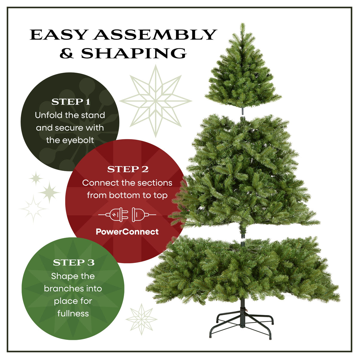7 ft. Pre-Lit Dunhill Fir Hinged Tree with PowerConnect Dual Color LED Lights