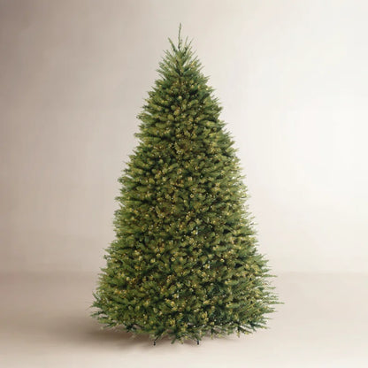 Dunhill Pre-Lit Artificial Fir Christmas Tree with Clear Incandescent Lights & Metal Stand