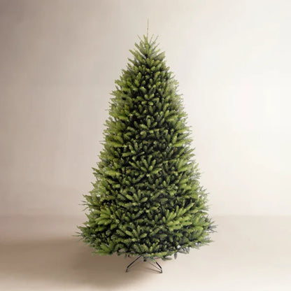 Dunhill Pre-Lit Artificial Fir Christmas Tree with Clear Incandescent Lights & Metal Stand