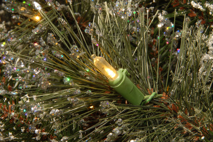 6.5 ft. Pre-Lit Glittery Bristle Slim Tree with Clear Lights, Plug-In