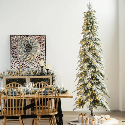 The Holiday Aisle® Hersi Frosted Pre-Lit Spruce Christmas Tree & Reviews | Wayfair
