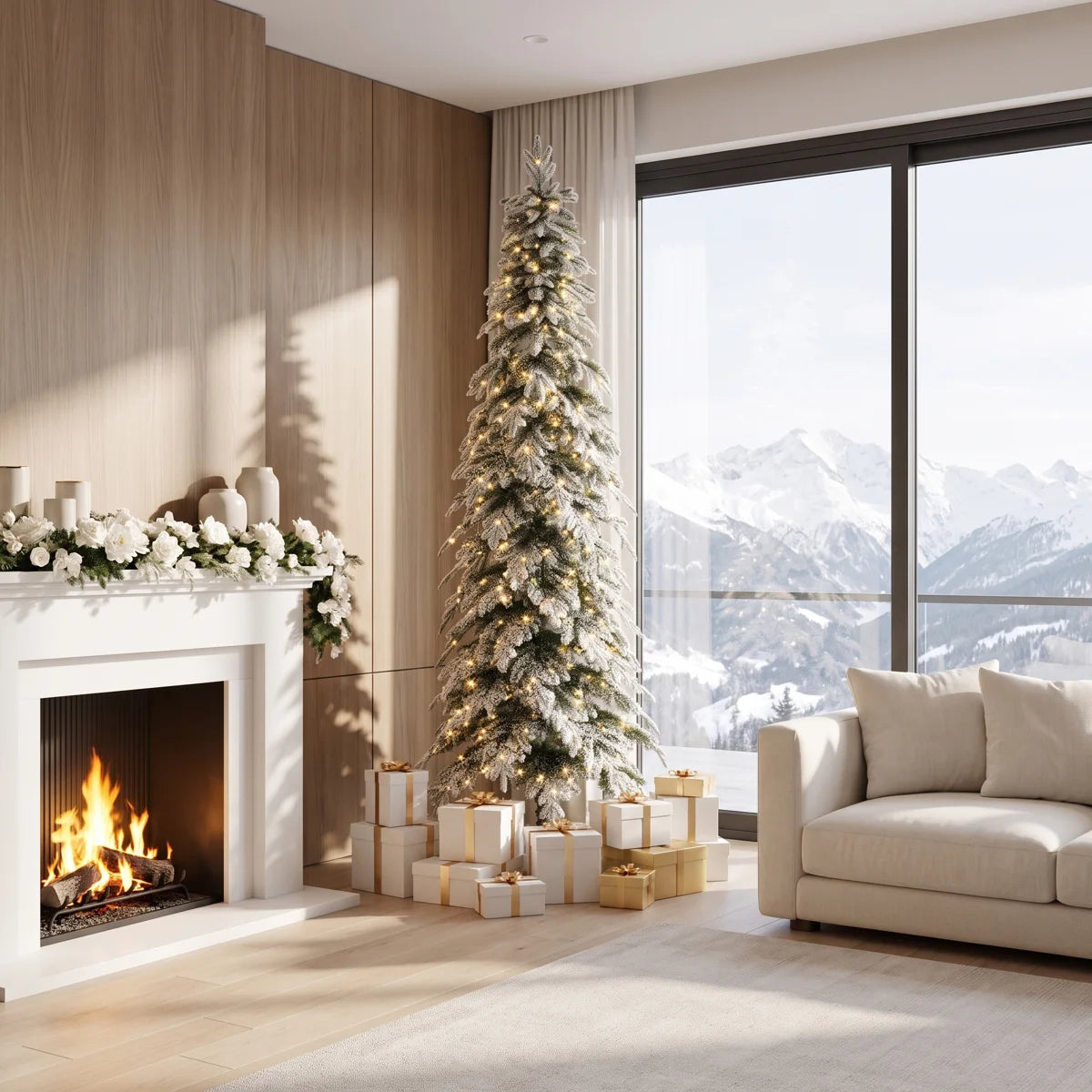 Hersi Frosted Pre-Lit Spruce Christmas Tree