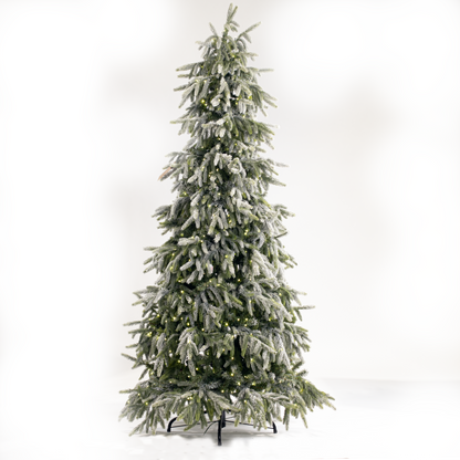 Flocked Tyrol Pine Tree, LED Lit, 6.5'