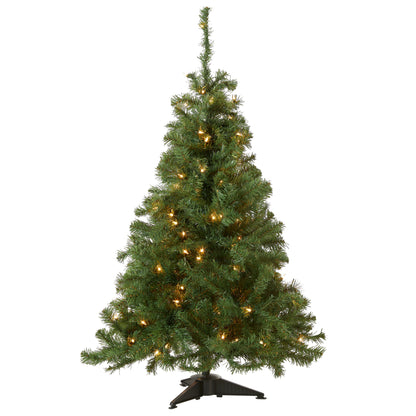 4 ft. Pre-Lit Kincaid Spruce Tree with Clear Lights, Plug-In