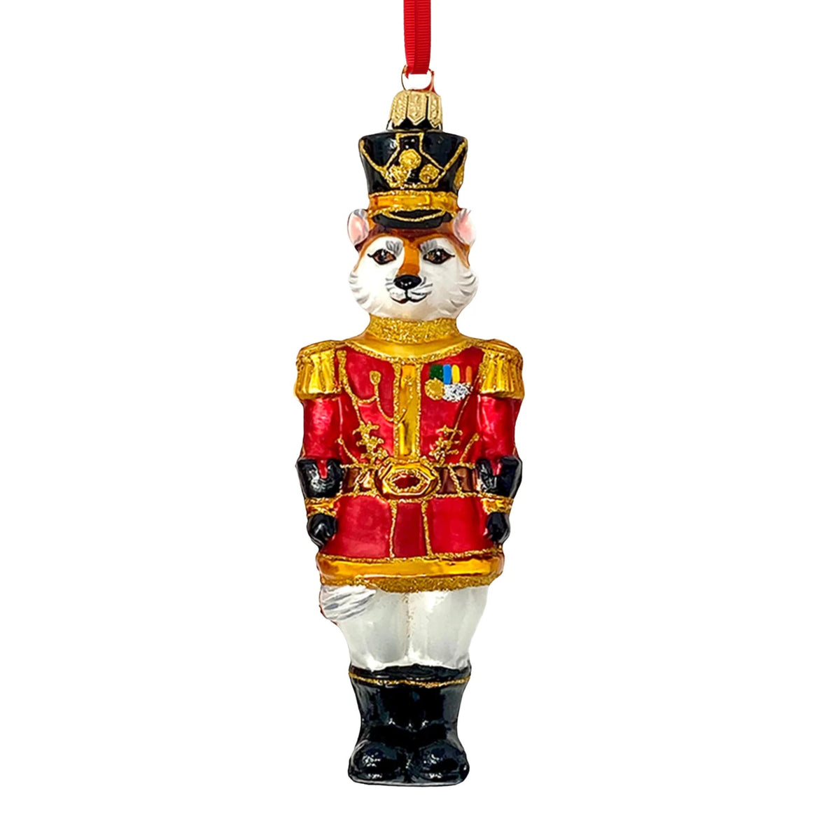 KRG Fox Polish Glass Ornament, 5"